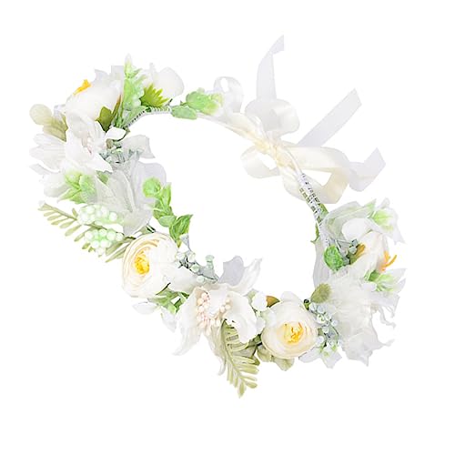 OSOLADY Braut Haarband mit Künstlichen Blumen Frischer Blumenkranz für Hochzeit Junggesellinnenabschied und Festlichkeiten Accessoire für Einen Charmanten Look von OSOLADY