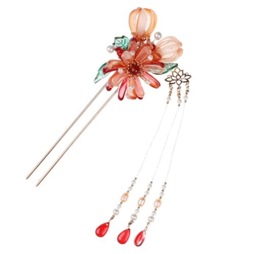 OSOLADY Braut Haargabel aus Blumen und Perlen Haarnadel für Hochzeiten Partys und Alltag mit Quastenstil und Robusten Materialien für Damen OSOLADY Braut Haargabel aus Blumen und Perlen Haarnadel für Hochzeiten Partys und Alltag mit Quastenstil und Robusten Materialien für Damen von OSOLADY