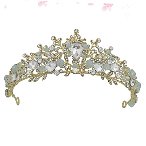 OSOLADY Brautkrone Handgefertigten Perlen Elegantes Hochzeits-accessoire Für Frauen Für Hochzeiten Partys Und Besondere Anlässe Weiß von OSOLADY