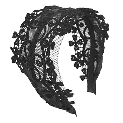 OSOLADY Breites Spitzenhaarband Damen Stirnband Party Haarteil Spitzenkopfschmuck Kopfschmuck Für Alltag Und Festlichkeiten OSOLADY Breites Spitzenhaarband Damen Stirnband Party Haarteil Spitzenkopfschmuck Kopfschmuck Für Alltag Und Festlichkeiten von OSOLADY