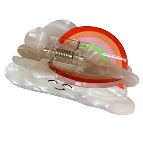 OSOLADY Cloud Hair Claw Clip Rutschfester Haarklammer Für Frauen Einzigartiger Süßigkeiten-haarschmuck Für Bad Küche Und Alltag Rainbow von OSOLADY