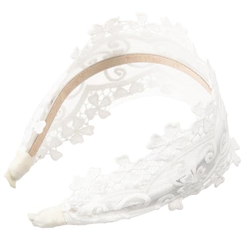 OSOLADY Damen Breites Stirnband aus Spitze Haaraccessoire für Besondere Anlässe Modisches Haardekor für Party und Alltag als für oder Familie von OSOLADY