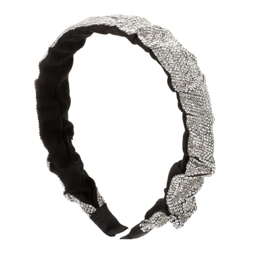 OSOLADY Damen Haarreif mit Breitem Rand Glitzerndes Strass Stirnband für Partys Elastisches und Rutschfestes Haaraccessoire für Besondere Anlässe und von OSOLADY