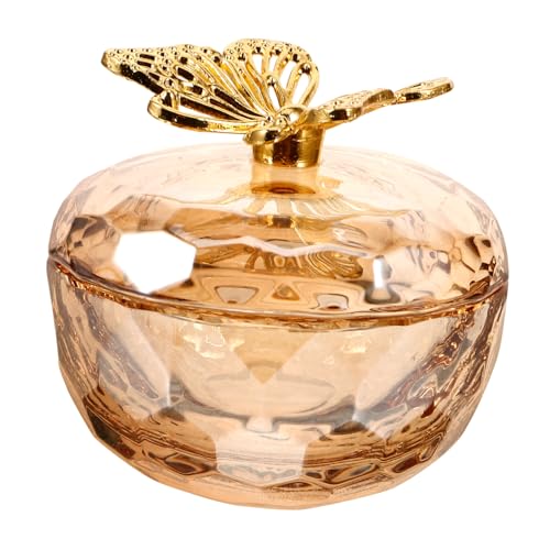 OSOLADY Dappen Dish Mit Deckel Aus Glas Elegante Maniküre Schale Für Nagelkunst Dekorativer Nagelbehälter Zur Aufbewahrung Von Nagelwerkzeugen Und Flüssigkeiten Rundes Design von OSOLADY