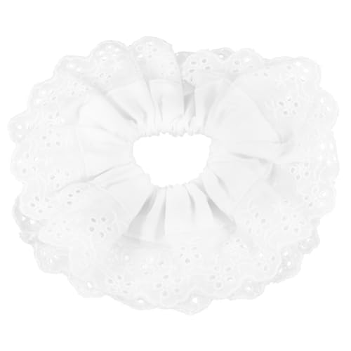 OSOLADY Dekorative Haargummis Haarzubehör Für Mädchen Pferdeschwanz Hochzeit Flechten Brötchen Halter Mini Klein Band Binden Lockig Süße Haargummis Polyester Weiß von OSOLADY