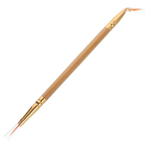 OSOLADY Doppelseitiger Eyeliner Pinsel aus Nachhaltigem Bambus mit Gebogener und Gerader Spitze Weichen Synthetischen Borsten für Präzises Augen Make Up Lang für Feine Striche und von OSOLADY