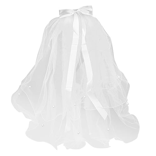 OSOLADY Doppelter Perlen Bowknot Kinderschleier Für Hochzeiten Weißer Kopfschleier Für Haarzubehör Für Besondere Anlässe Und Feiern OSOLADY Doppelter Perlen Bowknot Kinderschleier Für Hochzeiten Weißer Kopfschleier Für Haarzubehör Für Besondere Anlässe Und Feiern von OSOLADY