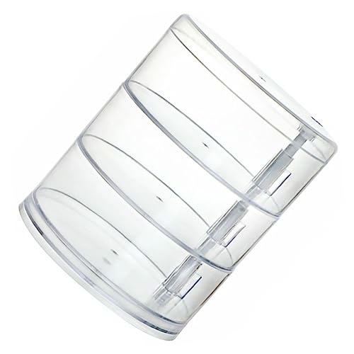 OSOLADY Drehbare Transparente Schmuckbox Mehrlagige Kosmetik-organizer-box Für Schmuck Und Make-up Leicht Und Kompakt Für Zuhause Und Unterwegs Perfektes Für Frauen von OSOLADY