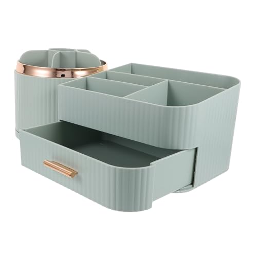 OSOLADY Drehbarer Makeup Organizer Mit Großem Fassungsvermögen Eleganter Kosmetik-organizer Mit Vielseitig Einsetzbar Für Schminktisch Und Badezimmer Leicht Zugänglich Und Stilvoll von OSOLADY