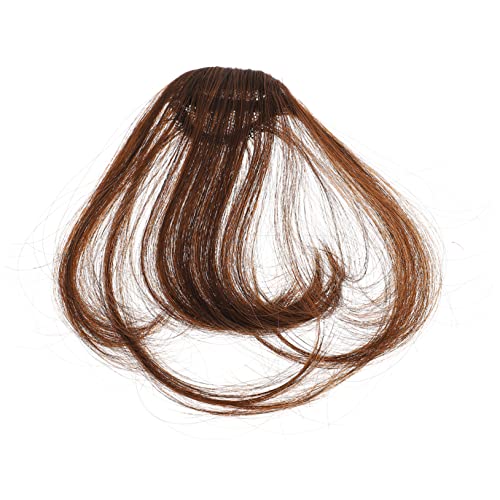OSOLADY Einstellbare Clip In Haarsträhnen für Einen Natürlichen Look Hitzebeständige Fake Bangs in Hellbraun für Vielseitige Stylings für Damen Haarverlängerungen von OSOLADY