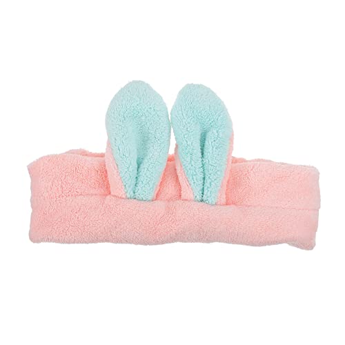 OSOLADY Elastische Korallen Fleece Haarbänder Mit Kaninchenohren Dehnbare Haarbänder Für Make-up Und Duschgebrauch Schöner Kopfschmuck von OSOLADY