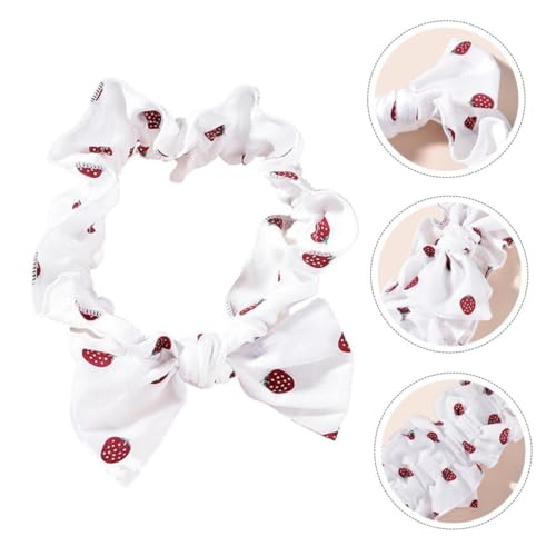 OSOLADY Elastisches Damen Stirnband mit Süßem Erdbeer motiv Dünnes Dehnbares Haarband für Gesichtswäsche Make up Spa und Kosmetik Komfortabel und Modisch Geeignet für Haartypen von OSOLADY
