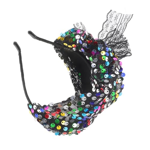 OSOLADY Fascinator Hut Für Frauen Und Mädchen Extravaganter Kopfschmuck Mit Pailletten Für Hochzeiten Teepartys Und Festlichkeiten Elastischer Haarreif Für Kopfgrößen von OSOLADY