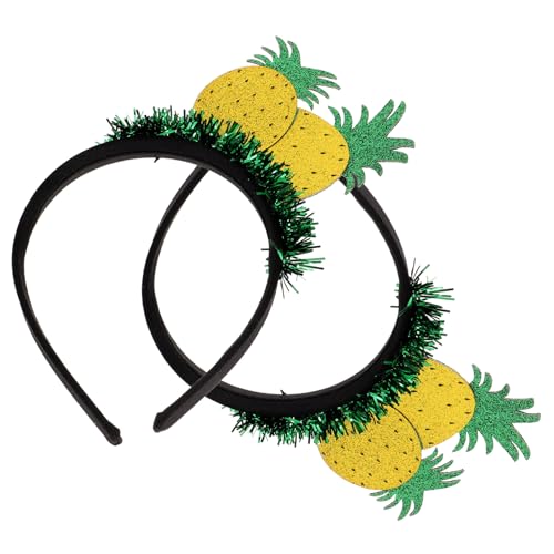 OSOLADY 2stücke Ananas Haarband in Gelber Farbe Hawaiianisches Fruchthaarband Schönes Haar-accessoire Für Festliche Party-zubehör Und Outdoor-aktivitäten von OSOLADY