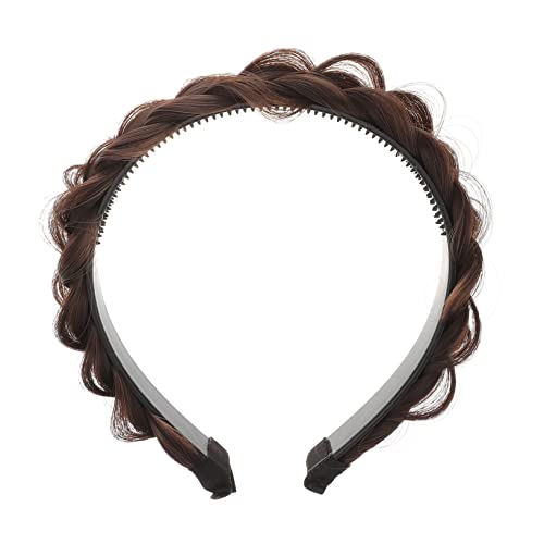 OSOLADY Geflochtenes Haarband für Damen Braid Headband Tiefbraun für Partys und Hochzeiten Vielseitige Haarschmuck Dekoration von OSOLADY