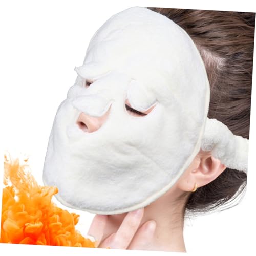 OSOLADY Gesichtsmaske Handtuch aus Atmungsaktivem Weichem Korallenfleece für Warme und Kalte Kompressen Wiederverwendbar Hautfreundlich Feuchtigkeitsspendend für Gesichtspflege und von OSOLADY