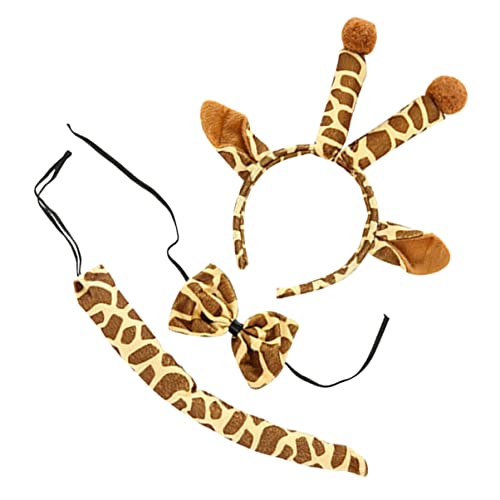 OSOLADY Giraffenkostüm Junge Mädchen Mit Stirnband Und Fliege Dekoratives Tierkostüm Aus Bezauberndes Cosplay-kostüm Für Mädchen Und Feste von OSOLADY