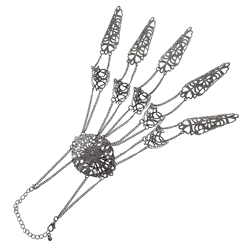 OSOLADY Gothic Fingernagelklaue Handkette Punk Kettenarmband für Damen Kostümzubehör für Partys Robuste Metallkonstruktion als für OSOLADY Gothic Fingernagelklaue Handkette Punk Kettenarmband für Damen Kostümzubehör für Partys Robuste Metallkonstruktion als für von OSOLADY