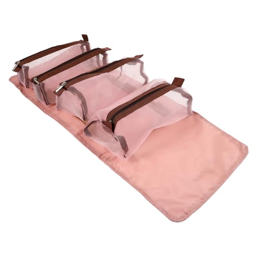 OSOLADY Große Faltbare Kosmetiktasche mit Vier Abnehmbaren Aufbewahrungsfächern Atmungsaktiv Vielseitiger Makeup Organizer für Reise Urlaub Business und Outdoor Praktische Schminktasche von OSOLADY