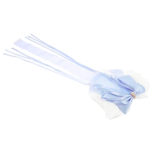OSOLADY Große Haarschleife Haarklammer mit Spitze und Stickerei Rutschfeste Oversize Schleifen haarspange für Damen und Mädchen Eleganter Haarschmuck für Alltag und Hochzeit von OSOLADY
