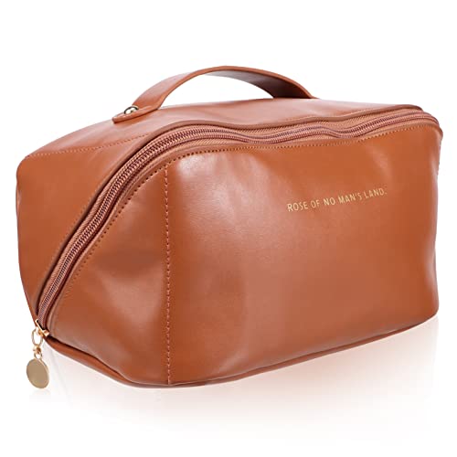 OSOLADY Große Kosmetiktasche Aus Pu Wasserdichter Make-up Organizer Mit Praktischem Tragegriff Für Reisen Und Zuhause Für Damen Und Mädchen OSOLADY Große Kosmetiktasche Aus Pu Wasserdichter Make-up Organizer Mit Praktischem Tragegriff Für Reisen Und Zuhause Für Damen Und Mädchen von OSOLADY