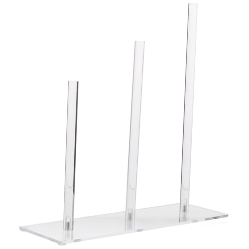 OSOLADY 3stufe Acryl Haarschmuck Organizer Transparente Aufbewahrung Für Haargummis Und Haarreifen Kompakte Halterung Für Damen Und Mädchen Einfache Montage Ohne Werkzeug von OSOLADY