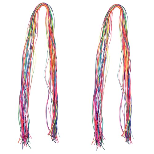 OSOLADY 64stücke Teiliges Bunter Haargummis Für Zöpfe Regenbogen Flechtzubehör Für Mädchen Und Haarstyling-accessoires Für Und Zöpfe von OSOLADY