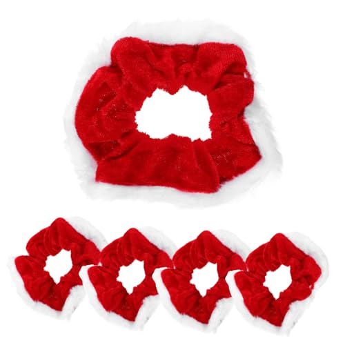 OSOLADY Weihnachtliche Haargummis aus Samt 5 Stück Haargummis Stirnbänder für Frauen und Mädchen bequemer Pferdeschwanzhalter dehnbarer Velours OSOLADY Weihnachtliche Haargummis aus Samt 5 Stück Haargummis Stirnbänder für Frauen und Mädchen bequemer Pferdeschwanzhalter dehnbarer Velours von OSOLADY
