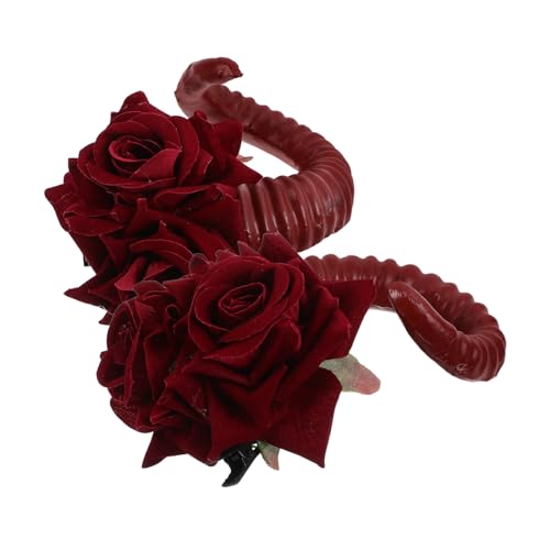 OSOLADY Haarnadel Aus Schafshorn Haarspangen Aus Schafshorn für Mädchen Haarschmuck Cosplay Haarspange Halloween- Haarspangen Aus Schafshorn von OSOLADY