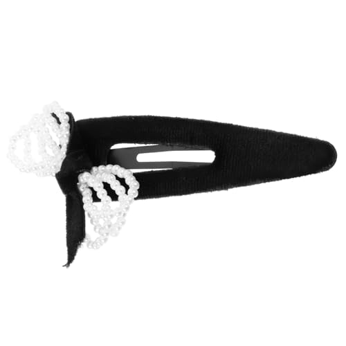 OSOLADY Haarspange Mit Schleife Und Perlen Clip Damen Haar-accessoire Für Oder Seitlich Gekämmtes Haar von OSOLADY