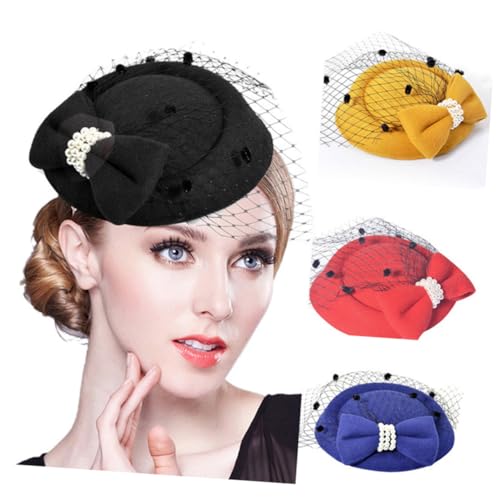 OSOLADY Bridal Lace Bowknot Hairpin Elegante Haarnadel Für Hochzeiten Und Feste Stilvolles Kopfstück Für Damen Leicht Und Atmungsaktiv Mit Festem Clip Schwarz von OSOLADY