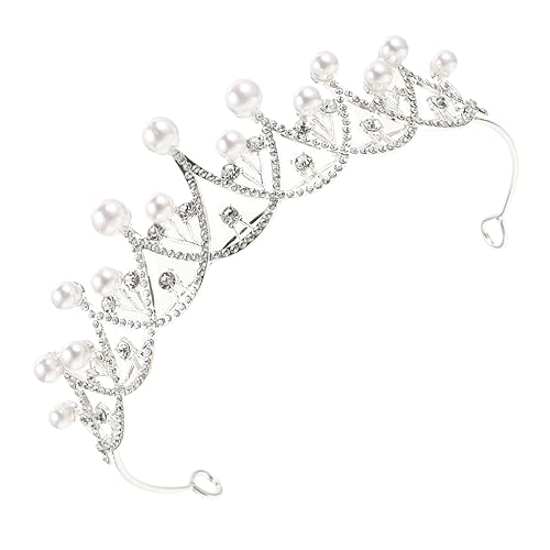 OSOLADY Haarreif Krone mit Perlen Leichtes Party Headband für Mädchen Dekoratives Diadem für Geburtstagsfeiern und Shows Eleganter Kopfschmuck von OSOLADY