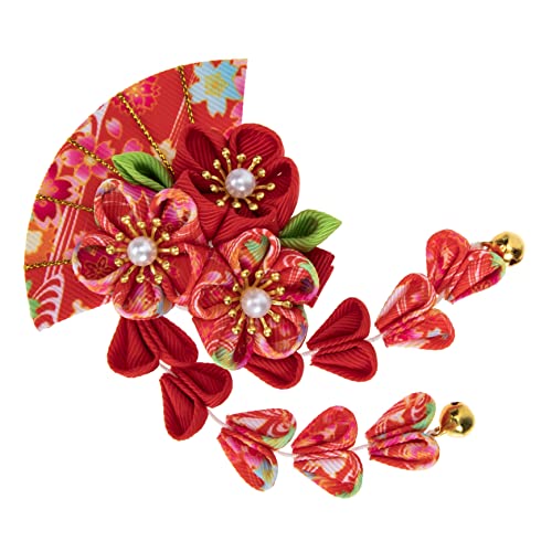 OSOLADY Haarschmuck für Mädchen Japanischer Fächer Haarclip mit Langen Quasten und Glocken Kostüm Accessoire für Geburtstagsfeiern und Festlichkeiten OSOLADY Haarschmuck für Mädchen Japanischer Fächer Haarclip mit Langen Quasten und Glocken Kostüm Accessoire für Geburtstagsfeiern und Festlichkeiten von OSOLADY