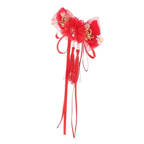 OSOLADY Chinesischer Haarschmuck Mit Quasten Für Mädchen Traditionelles Haar-accessoire Für Neujahrsfest Eleganter Haarklammer Für Und Festliche Anlässe Vielseitig Einsetzbar Rotes von OSOLADY