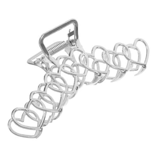 OSOLADY Haarspange Aus Metall Mit Herzmotiv Silberfarben Groß Stilvoller Clip Für Damen Dickes Haar-accessoire OSOLADY Haarspange Aus Metall Mit Herzmotiv Silberfarben Groß Stilvoller Clip Für Damen Dickes Haar-accessoire von OSOLADY