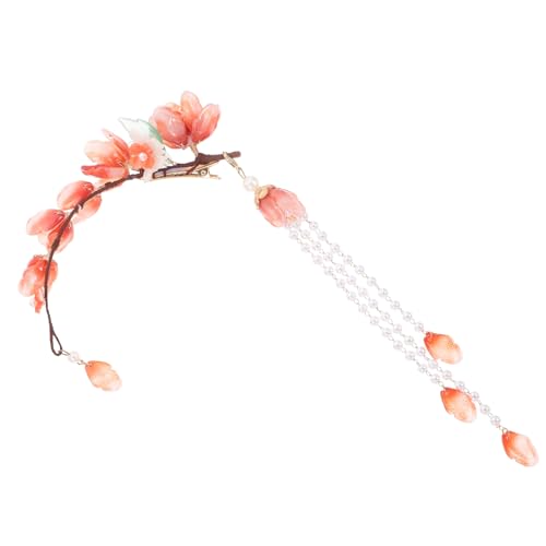 OSOLADY Chinesische Blumenhaarspange Mit Quaste Haarspangen Für Damen Aus Zinklegierung Haarstyling-accessoires Für Festival Und Kostüm von OSOLADY
