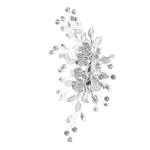 OSOLADY Haarspangen Für Hochzeiten Für Damen Silberfarbene Strass-haarspange Kopfschmuck Für Brautjungfern OSOLADY Haarspangen Für Hochzeiten Für Damen Silberfarbene Strass-haarspange Kopfschmuck Für Brautjungfern von OSOLADY