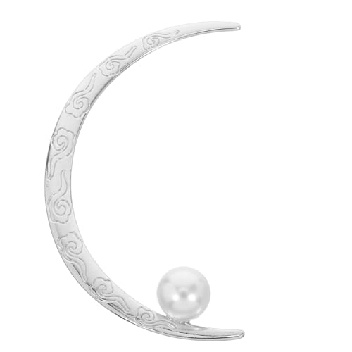 OSOLADY Halbmond Haargabel Mit Großer Perle Stilvolle Haarnadel Aus Metall Für Damen Und Mädchen Styling-werkzeug Für Hochsteckfrisuren Handgearbeitetes Haarschmuck-accessoire von OSOLADY