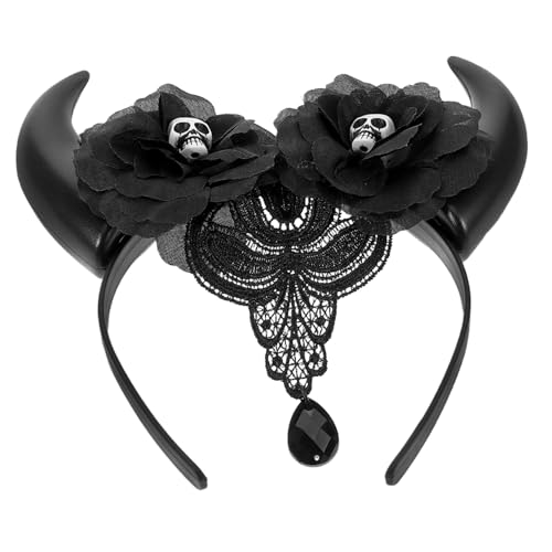 OSOLADY Halloween Stirnband mit Kleinen Teufelshörnern Elastischer Leichter Kopfschmuck für Damen Vielseitiges Accessoire für Karneval Cosplay und Party von OSOLADY