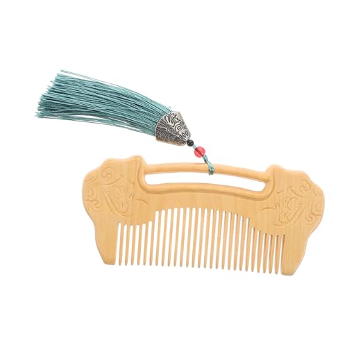 OSOLADY Handgefertigter Holzkamm mit Ruyi Lock Design für Sanfte Kopfhautmassage für Haar und Bartpflege für und Männer von OSOLADY