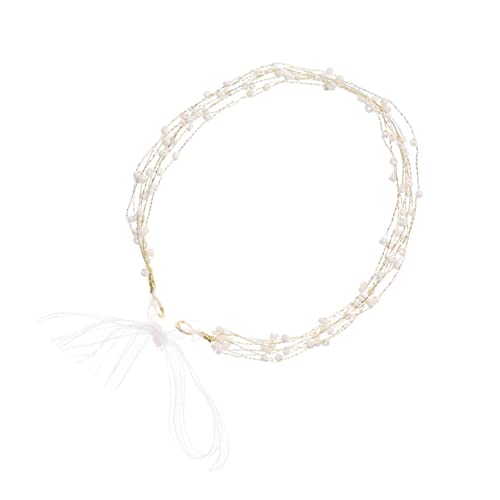 OSOLADY Handgefertigtes Braut Stirnband mit Perlen Leichter Hochzeitsschmuck Eleganter Haarschmuck für Damen Geeignet für Hochzeit Party Fotoshooting und Festliche Anlässe von OSOLADY