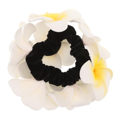 OSOLADY Hawaiianische Lei Haarreifen Haarschmuck-anhänger Haarspangen Für Dickes Frauenhaar Haargummis Für Teenager-mädchen Haarklammer Pferdeschwanz Haargummis Haarband Schaum Weiß von OSOLADY