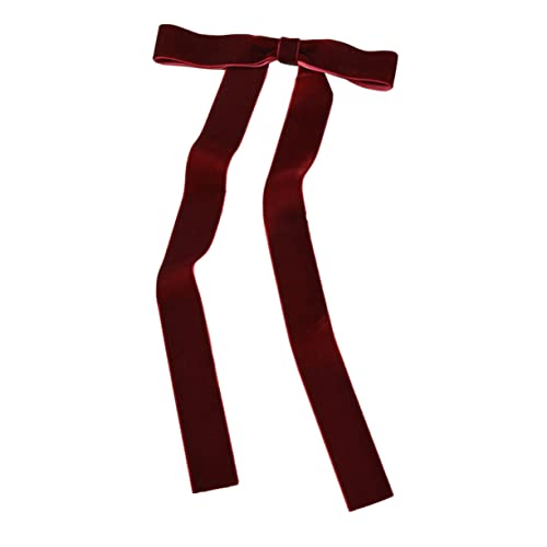 OSOLADY Hochzeits Haarschleifen Clip mit Quaste Rote Einseitige Samtige Haarspange für und Mädchen für Besondere Anlässe Wie Hochzeiten und Verlobungen von OSOLADY