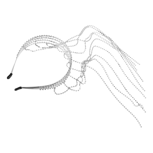OSOLADY Stirnband Mit Metallquasten Strass-kopfschmuck Für Frauen Haarband Für Hochzeiten von OSOLADY