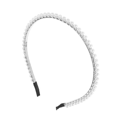 OSOLADY Hochzeits-haarschmuck Für Bräute Elegantes Perlen-stirnband Aus Metall Tragbar Und Leicht Perfektes Accessoire Für Besonderen Tag Für Hochzeiten Und Junggesellenabschiede von OSOLADY