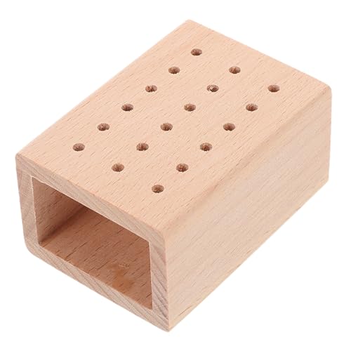 OSOLADY Holzbit Organizer für Nagelstudio Fächer Bit Halter für Maniküre Werkzeuge Stabiler Aufbewahrungsblock für Bohrerbits für Zuhause und Salon von OSOLADY