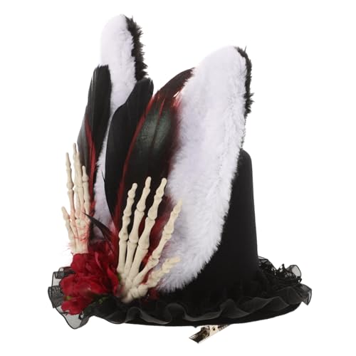OSOLADY Gothic Steampunk Bunny Ohr Top Hut für Halloween Schädel Design Party Hut Erwachsene Jungen und Mädchen Kostüme Hut für OSOLADY Gothic Steampunk Bunny Ohr Top Hut für Halloween Schädel Design Party Hut Erwachsene Jungen und Mädchen Kostüme Hut für von OSOLADY