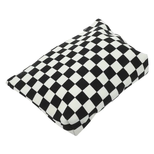 OSOLADY Karierte Kosmetiktasche mit Reißverschluss Große Kapazität Tragbare Schminktasche für Reisen Kosmetik Organizer für Damen von OSOLADY