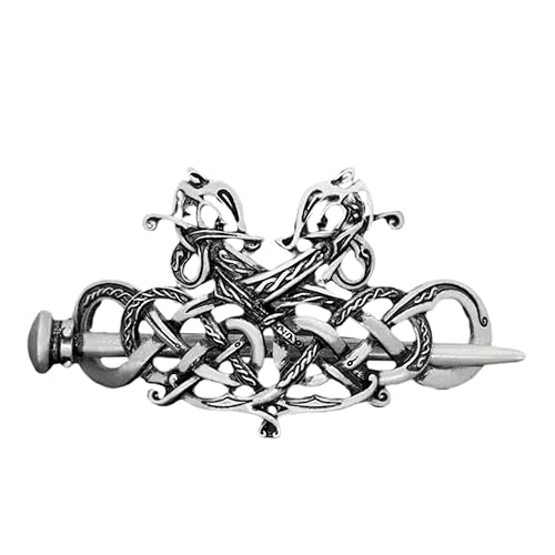 OSOLADY Keltische Knot Haarspange aus Silber Vintage Haarschmuck für und Mädchen Rutschfester Haarclip mit Stab für Eleganten Haarstil Hochwertige Haarklammer für Besondere Anlässe von OSOLADY