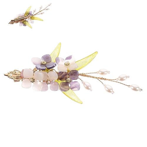 OSOLADY Klassische Chinesische Haarspange mit Blumenmotiv Antiker Haarschmuck für Cheongsam und Reisen Eleganter Haarschmuck für Damen aus Robustem Harz von OSOLADY
